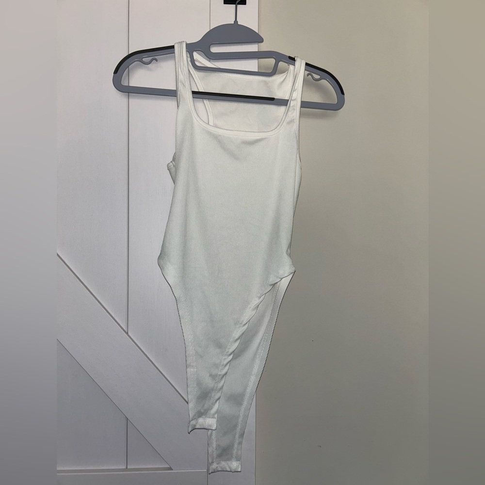 White Sleeveless Bodysuit